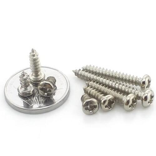 M3 Phillips Round Head Screw Alloy Self tapping Tightening screw cross head microcomputer electronic bolts 4-35mm long