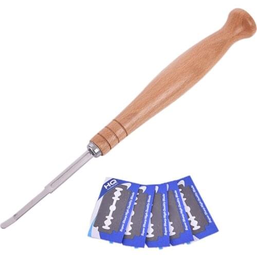 New Replacement Cutting Blades Wood Handle Baguette Stainless Steel Shank Bread Slicing Knife Tools