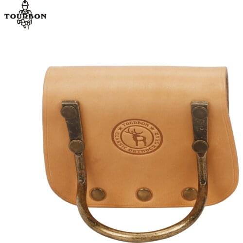 Tourbon Premium Leather Heavy Duty Steel Loop Hammer Holder Tool Loop Axe Holster Tools Organizer Hatchet Sheath Case Woodwork