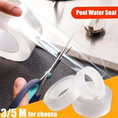 Kitchen Sink Waterproof Mildew Strong Self-adhesive Transparent Tape Bathroom Toilet Crevice Strip Self-adhesive Pool Water Seal