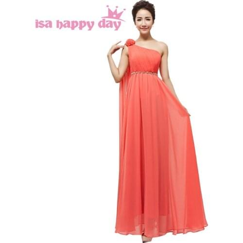 Women bridesmaid party dresses one shoulder ladies bridemaid long dress size for princess 2020 special occasions weeding H1796