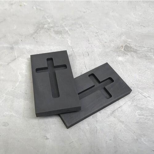 Gold Silver Ingot Mold Cross Graphite Crucible Mold Melting Gold Silver Nonferrous Metal Casting Refining Scrap Jewelry