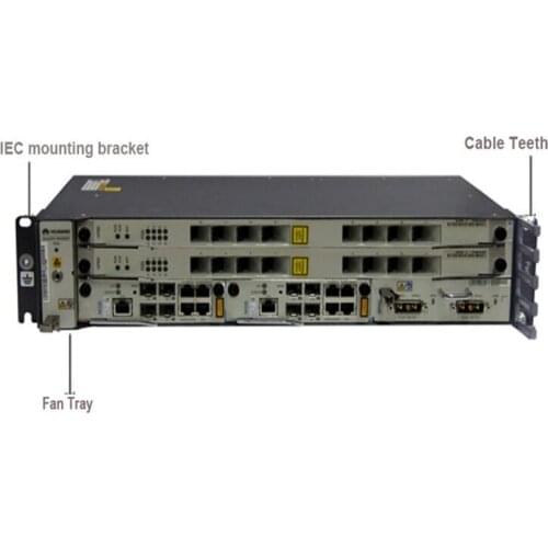 19"inch mini OLT MA5608T Huawei GPON OLT Optical Line Terminal, 2U height, 2 MCUD and 2 pcs GPBD with B+ modules,AC power
