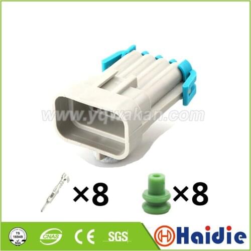 Free shipping 2set 8pin delphi auto electric waterproof plug wiring cable harness connector