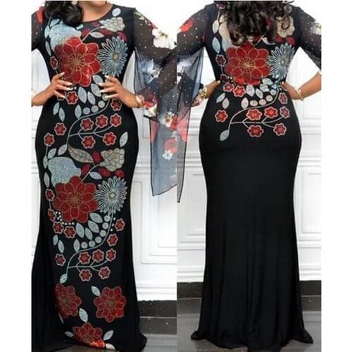 2021 Africa Clothing African Long Maxi Dresses For Women Robe Africaine African Clothing Dashiki Fashion Cloth Party Dress Abaya