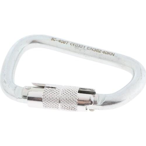 40KN Strong Durable Auto Locking Carabiner for Safety Rock Climbing Exploring Rappelling