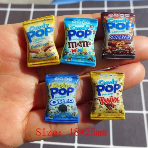 5/10pcs Cute Mini Play Candy Food Dollhouse Miniature Resin Simullation Pltato Snack Bag For Blyth Barbies Doll Toys Accessories