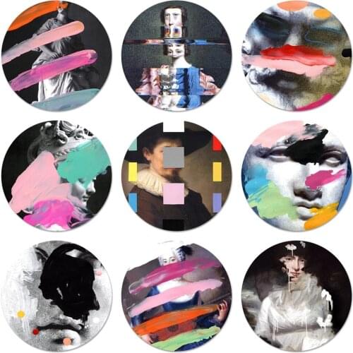 58mm Abstract Art Lines David the work of Chad Father Icons Pins Badge Decoration Brooches Metal Badges For Backpack Decoration