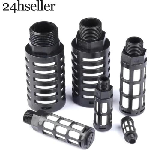 6 Size 1pcs Plastic Muffler Noise Deadener Air Filter Aquarium Water Pipe Outlet Noise Snubber Pneumatic Exhaust Muffler