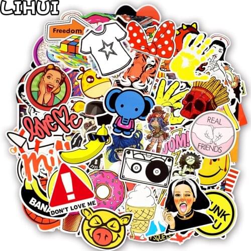 600 PCS Mixed Random Stickers Anime Graffiti JDM Sticker DIY Laptop Skateboard Luggage Bumper Notebook Cellphone Helmet Stickers