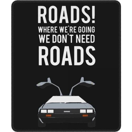 Back To The Future Roads Funny Mouse Pad Waterproof Soft Mat Natural Rubber Computer Keyboard Desk Pad