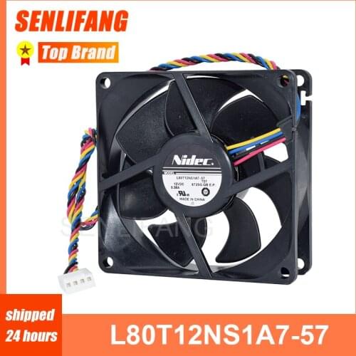 Well Tested Cooling L80T12NS1A7-57 DC12V 0.38A Four Lines 8CM 8*8*2.5CM 80MM For Nidec Server Fan