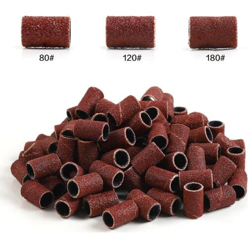 300pcs/set Nail Art Sanding Bands Apparatus For Manicure Gel Nail Polish Remover File For Electric Drill Machine Accessories Bit