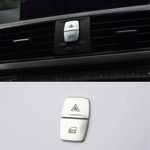 Console Warning Lamp Button Decoration Covers For BMW F30 F32 F34 f20 Interior Gear Multimedia Frame Key Start Buttons Sticker