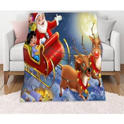 Kids Gift Fleece Throw Blanket Lightweight Super Soft Cozy Merry Christmas Snowman Blanket For Bed Couch Sofa Decor 59x86 Inches