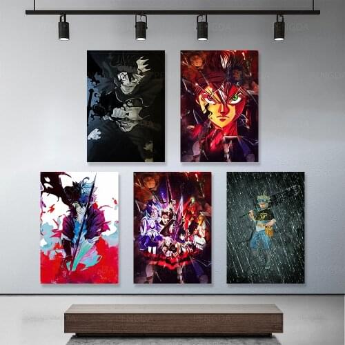 Home Decor Black Clover Hd Prints Painting Fighting Animation Pictures Wall Art Character Modular Canvas Poster For Living Room