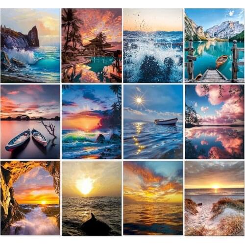 GATYZTORY DIY Digital Painting By Numbers Water Sunshine t Coloring Painting By Numbers Kits Drawing For Kid Unique Gift