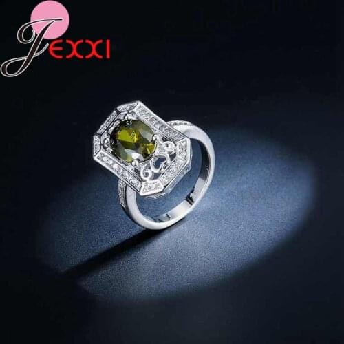Hot Stamped Silver Women Cubic Zirconia Crystal Rings For Party Anniversary Accessory Fashion Bands Jewelry