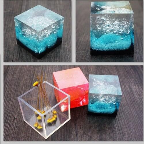 Square Silicone Pendant Mould For Resin DIY Mold Jewelry Bangle Mould