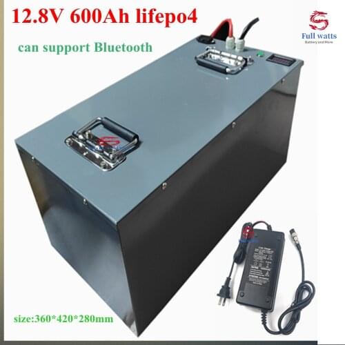 Lithium 12.8V 600Ah 12V Lifepo4 battery 150A Bluetooth APP for 2400W Solar Storage backup power Forklift +20A charger