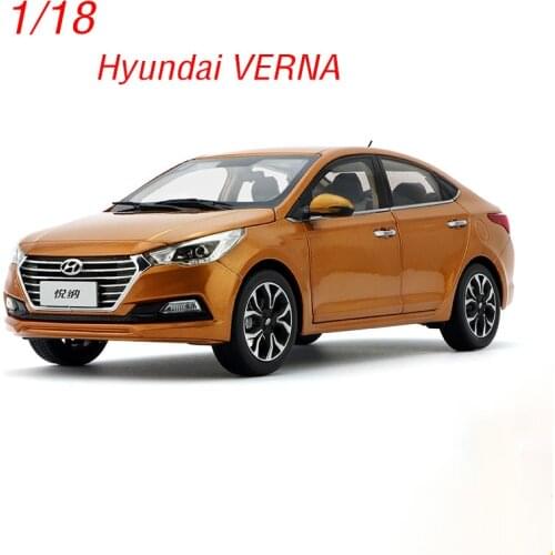 Diecast 1/18 Scale VERNA Model Cars Hyundai Sedan New Static Display Adult Collection Hot Toys for Boys Birthday Gift