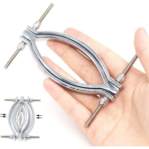 Metal Labia Clip Clitoris Stimulator Privates Clitoris Clamp BDSM Bondage Speculum Vagina Exotic Torture Adult Games for Women