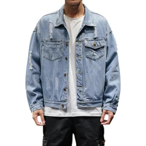 2020 Mens Jean Jacket Men Casual Bomber Jackets Male High Quality Vintage Denim Jacket Coat Streetwear Chaqueta Hombre M-5XL
