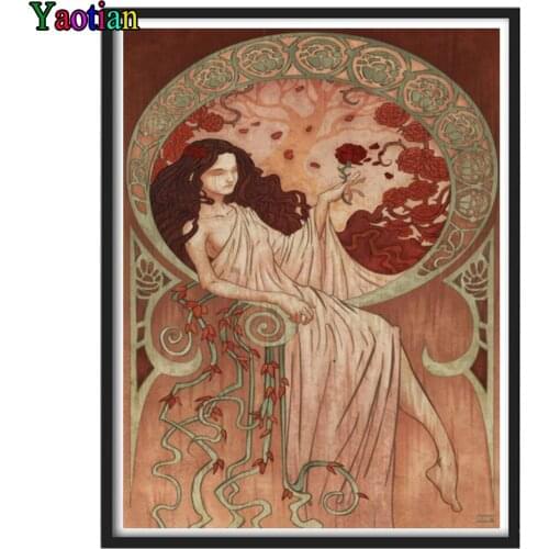 Goddess Flowers diamond painting set 5d diy handmade embroidery diamond full square drill Cross Stitch mosaic decor