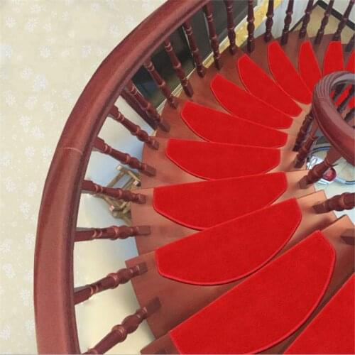 Set Stair Treads Rectangle Non-slip Rugs Stair Mats Pads Carpet in 9 Colors Repeatedly-use Safety Pads Mat for Home New