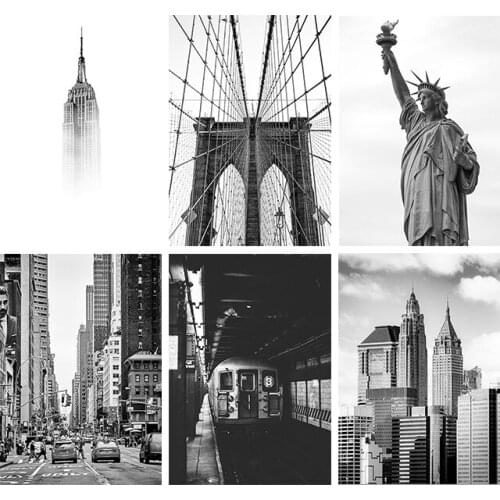 New Diamond painting Black and White Statue of Liberty in 5D DIY Full Square Drill embroidery Cross stitch 3D Round Mosaic