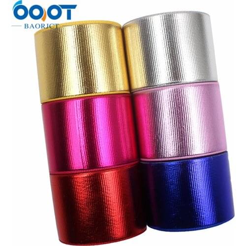 OOOT BAORJCT G-181027-1435,38mm 10yards Solid color laser grosgrain ribbon,Wedding decoration,DIY Gift wrapping materials