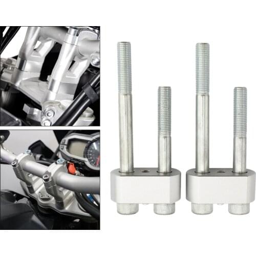Universal Handle Bar Riser Lift Clamp Converter for Tiger 800XC 800XCA 800XCX Explorer Silver