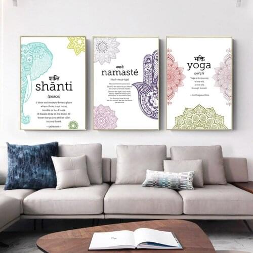 Poster Zen Yoga Canvas Painting Yoga Wall Art Meditation Prints for Home Decoration