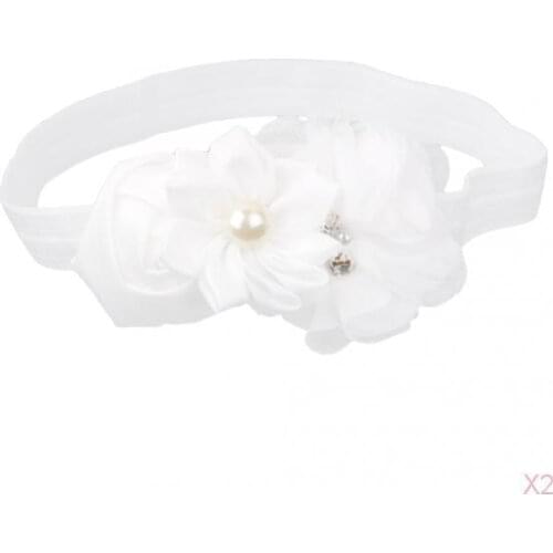White Flower Baby Girls Headband Photography Props Hair Band