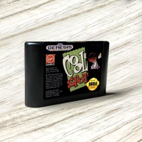 Cool Spot - USA Label Flashkit MD Electroless Gold PCB Card for Sega Genesis Megadrive Video Game Console