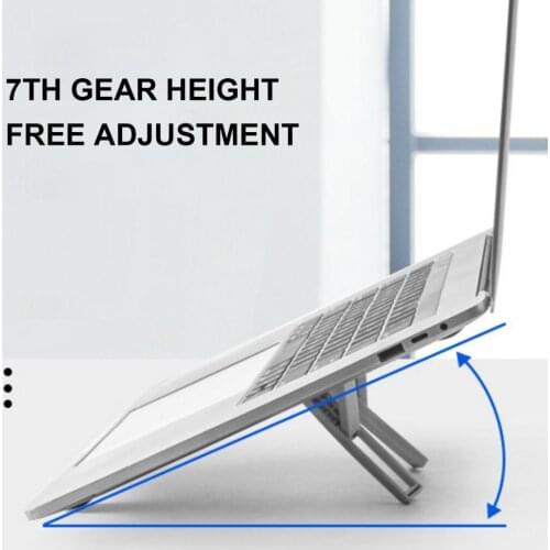 Adjustable Foldable Laptop Stand Non-Slip Desktop Notebook Holder & Storage Bag Cooling Bracket Riser For Office Home