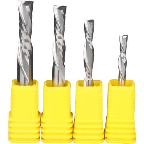 5Pcs 8mm*35 UP DOWN Cut Two Flutes Spiral Carbide Mill Tool Cutters for CNC Router, Compression Wood End Mill Cutter Bits