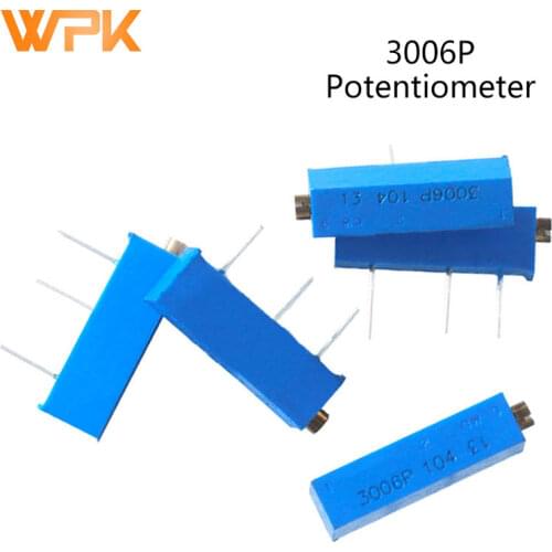 10Pcs 3006P Trimpot Trimmer Potentiometer 100R 200R 500R 1K 2K 5K 10K 20K 50K 100K 200K 500K 1M 3006P-1-102LF 203LF 501LF 3006