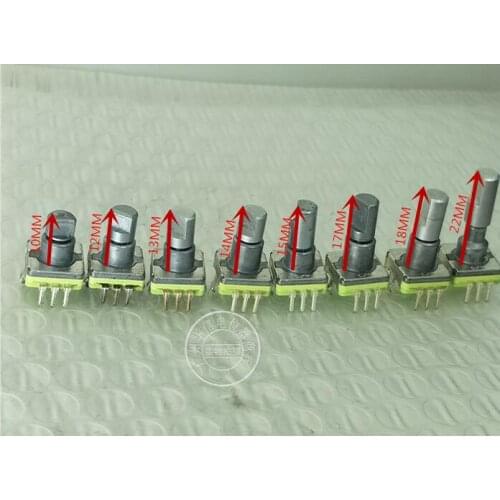 1pcs LJV EC11 Encoder with switch, step 30 points, half handle AA RE1103JC1-H01