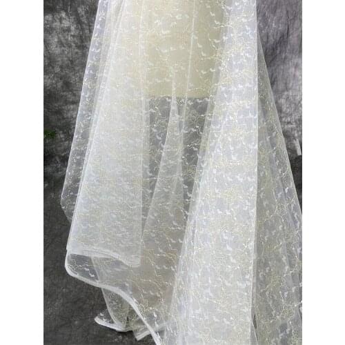 150cm Width 1yard/ Lot Embroidered Lace Fabric For Wedding Dress Decoration High Quality