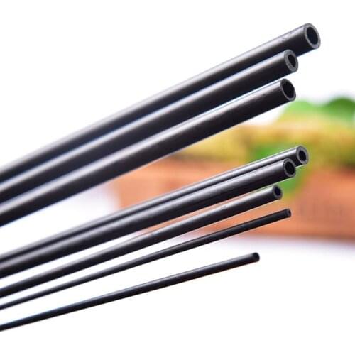 100pcs ODxID 3x2mm Carbon Fiber Tube for RC Plane DIY Tool Wing Tube Quadcopter Arm Length 250mm