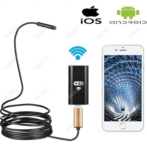 2018 WIFI Endoscope Camera Mini Waterproof Inspection Camera 8mm 720P 1/2/5/10M USB Endoscope Borescope IOS Endoscope For Iphone
