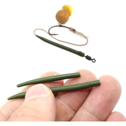 30Pcs Terminal Carp Fishing Rubber Anti Tangle Sleeve Connect with Fishing Hook Pesca Carp Fishing Accessories Tackle Rig Making