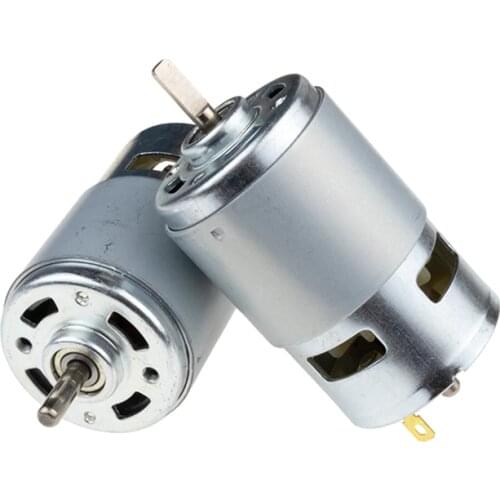 775 DC motor 80W Ball Bearing Torque motor! 5000-10000rpm DC 12V-36V circular/D shaft DC Motor 5MM shaft diameter