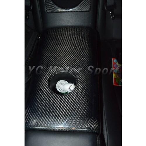 Car Accessories Full Carbon Fiber Rear Seat Arm Rest Cover Fit For 2008-2014 R35 GTR Rear Armrest Cup Holder Surround Cover Trim