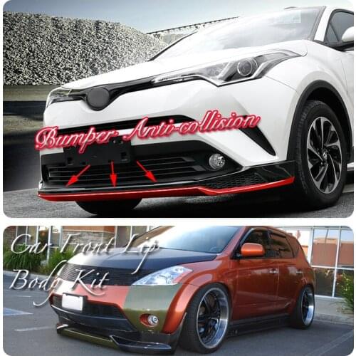 Car Bumper Lip Front Spoiler Skirt Deflector For Nissan Murano Z50 Z51 Z52 Tune Car Modified Body Kit VIP Hella Flush Lips
