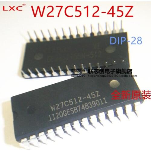 Free Shipping 10pcs/lots W27C512-45Z W27C512 DIP-28 New original IC In stock