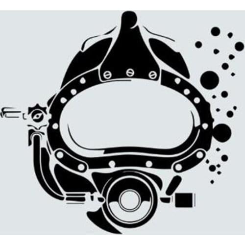 Black/Sliver Funny Scuba Diver Diving Mask Auto Sticker Car Decoration Car Styling Decal Waterproof Car Sticker C317