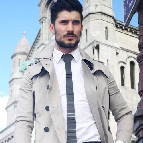 Black Skinny Striped Slim Shirt Ties Women Men Silk Korean Style Fashion Neckties Christmas Acrylic Tie 5cm Accessories