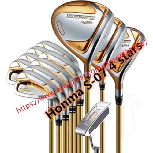 Golf Clubs HONMA S-07 Golf Complete Set Driver Wood Irons Putter and Bag Clubs Set R or S Flex Graphite Shaft Free Shipping